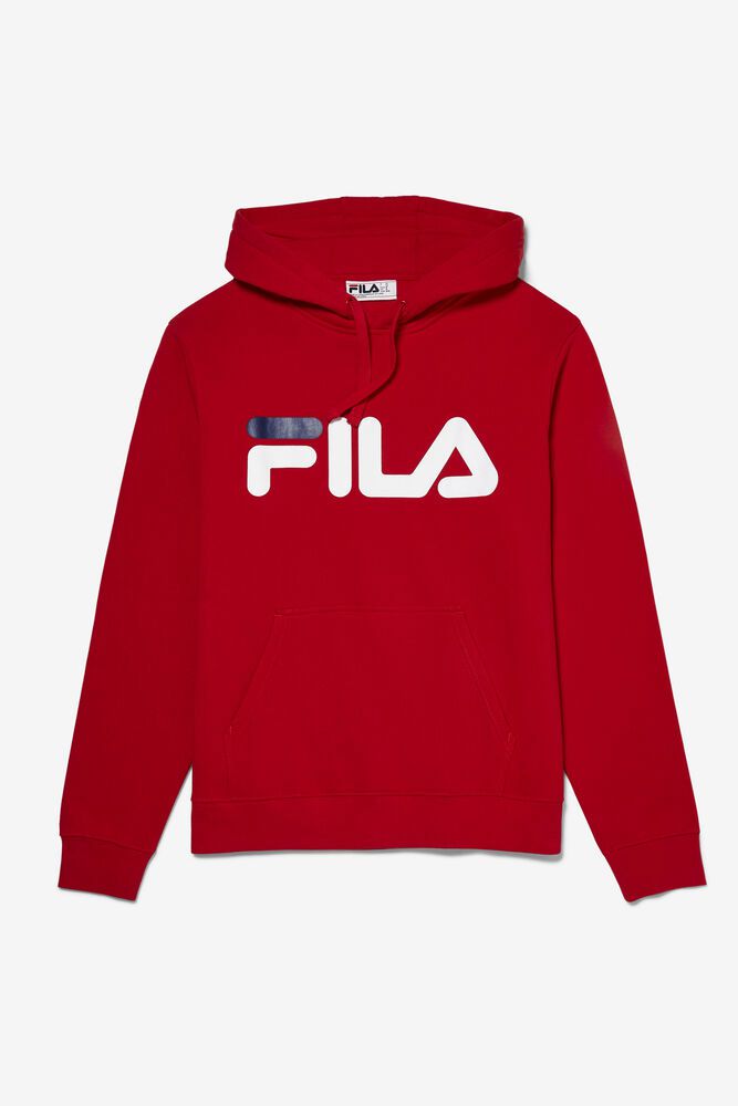 Fila Flori Red Hoodie Mens - NZ 03924-YKXT